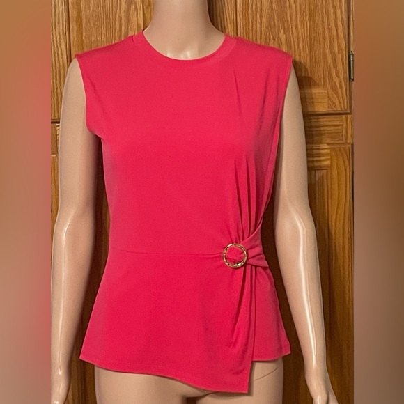 Michael Kors Women's Ring-Trim Twist-Front Top - Picture 2 of 4